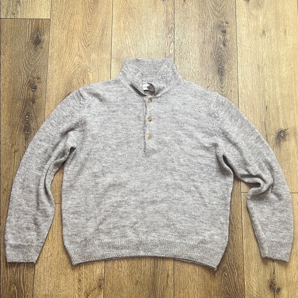 Le17Septembre Gray Mohair Blend Pullover Sweater Size 50/L